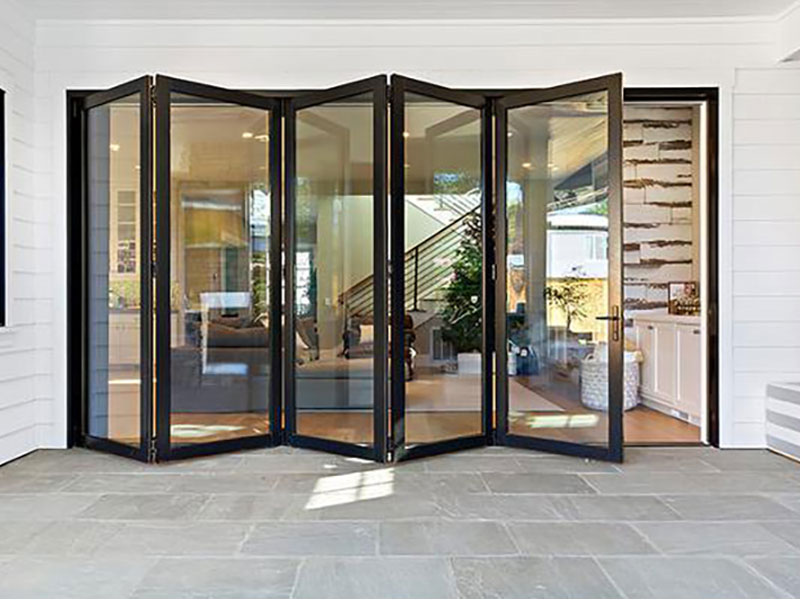 Large accordion patio door