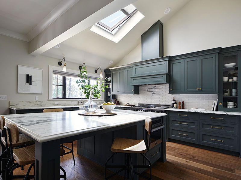 Velux skylight in kitchen